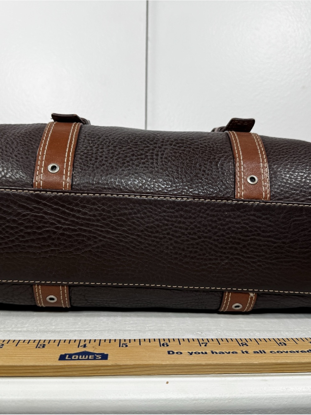 ๐ Coach Soho Buckle Satchel Pebbled Leather Brown Shoulder Bag Y2K - Picture 6 of 11